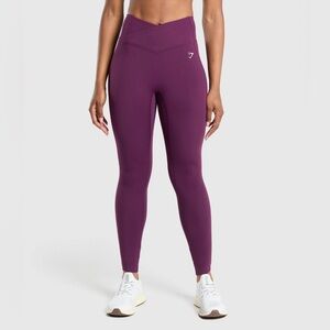 Gymshark Crossover Leggings - Magenta Purple Size M